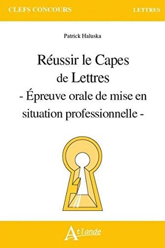 Amazon in Buy Réussir le capes de lettres epreuve orale de mise en