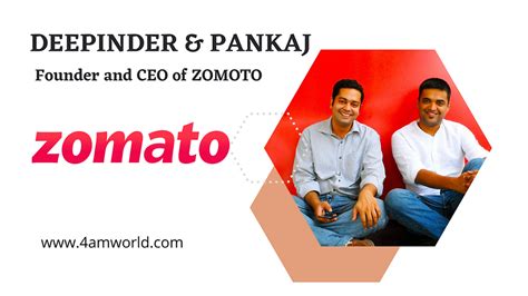 Zomato Founded By Deepinder Goyal And Pankaj Chaddah