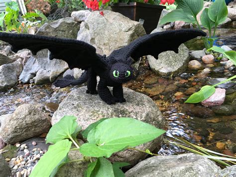 Crochet Toothless The Night Fury Pdf Pattern Digital Etsy Polska