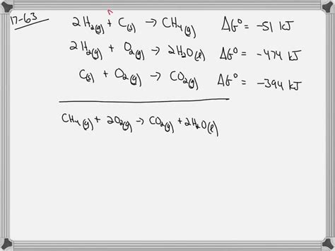 Solved Given The Following Data 2 H2 G C S Ch4 G Δg ∘ 51 Kj 2 H2 G O2 G 2 H2 O L Δg ∘