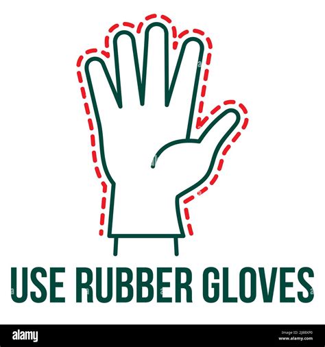 Use Rubber Gloves Medical Glove Use Icon Vector Modern Sign With