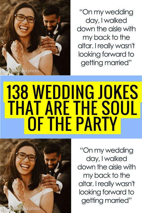 138 Wedding Jokes That Are The Soul Of The Party Artofit