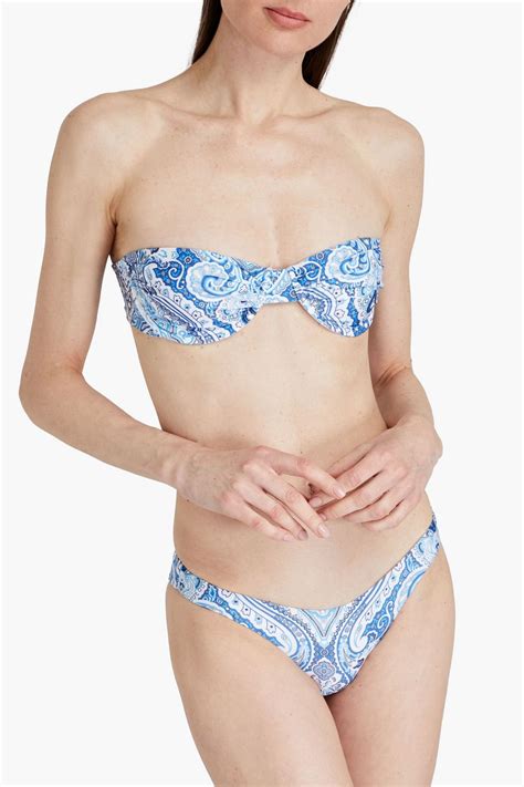 Melissa Odabash Barbados Paisley Print Underwired Bandeau Bikini Top