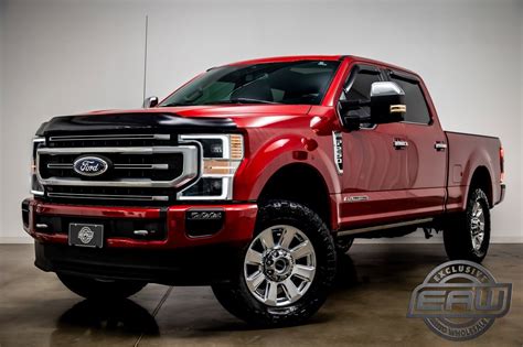 2021 Ford Super Duty F 250 Srw Platinum 23312 Miles Rapid Red Metallic