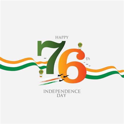 Premium Vector 76th Independence Day Of India Banner 76th Anniversary