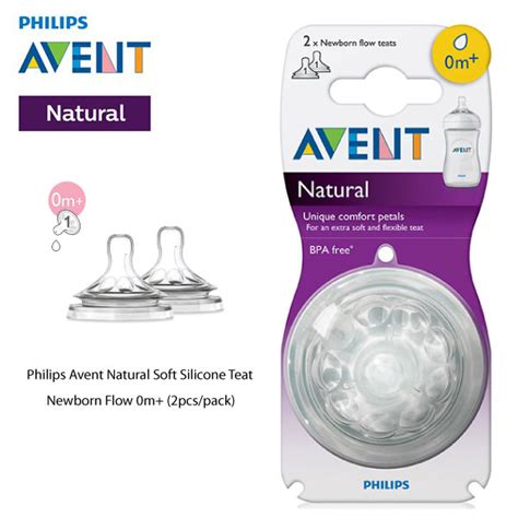 Philips Avent Natural Teat Newborn Flow 0m 2pcs