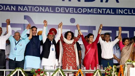 Lok Sabha Polls Priyanka Gandhi Reads Out India Blocs Five Requires