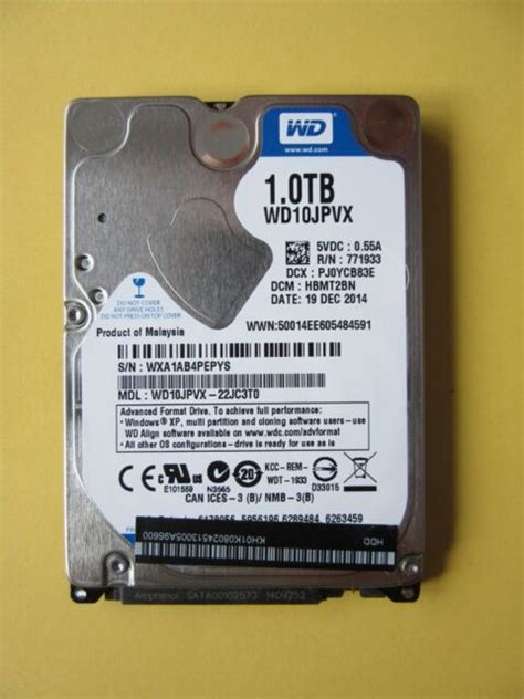 WD Blue Western Digital Wd10jpvx-22jc3t0 Hard Drive 1tb 2.5" HDD ...