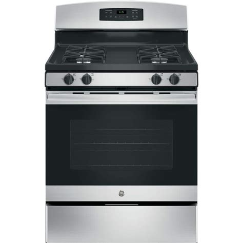 Ge 30 In 50 Cu Ft Gas Range With Self Cleaning Oven In Stainless