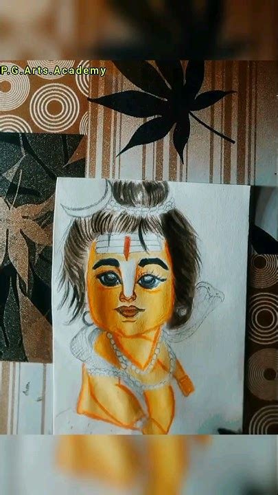 Baby Shiv Ji Watercolour Painting Easy Art Youtube