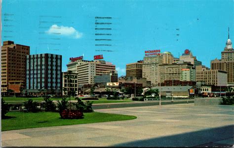 Vtg 1950s New Orleans Skyline As Seen From Civic Center Louisiana LA