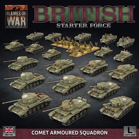 Flames Of War British Starter Force Comet Armoured Squadron Late War