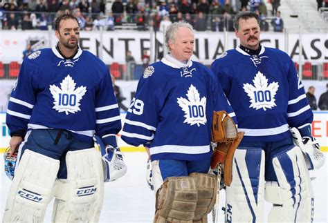 Generations of Maple Leafs goalies collide at Centennial Classic