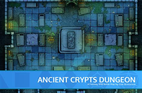 Ancient Crypt Dungeon D D Map For Roll And Tabletop Dice Grimorium