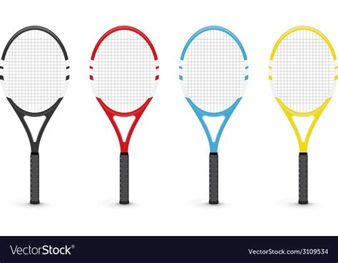 Tennis Rackets Royalty Free Vector Image Vectorstock