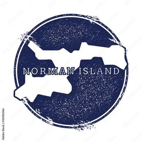 Norman Island Vector Map Grunge Rubber Stamp With The Name And Map Of