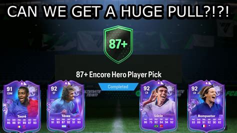 OPENING MY 87 ENCORE HERO PLAYER PICK UPGRADING THE TEAM AFTER