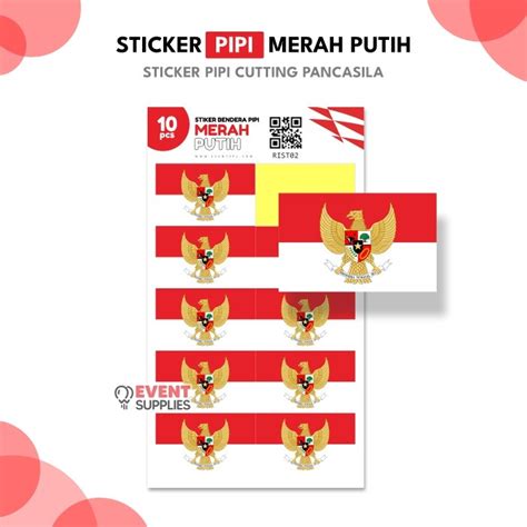 Jual Reinaldo Store Sale 10pcs Sticker Pipi Hut Ri Bendera Merah