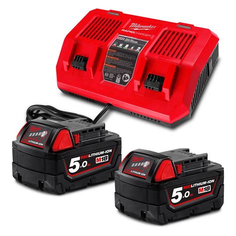 Milwaukee M18SPD502B 18V 5 0Ah Li Ion Cordless RED LITHIUM Batteries