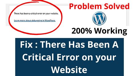 WordPress Site Down After Plugin Update There Has Been A Critical