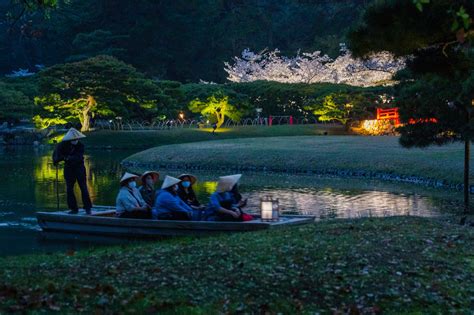 栗林公園 桜ライトアップ2023（夜桜イベント） お庭の国宝 栗林公園