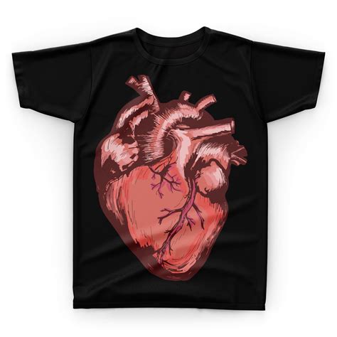 Camiseta Camisa Coração Heart Estudo Anatomia Cores P20 Elo7