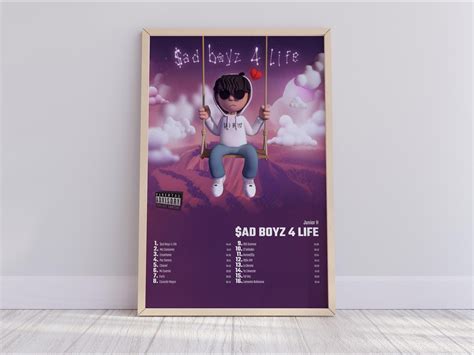 Junior H Sad Boyz Life Album Cover Poster For Home Wall Art Sold By