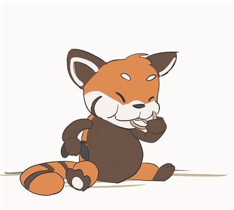 Made A Little  Of A Red Panda With A Games Controller Eating A