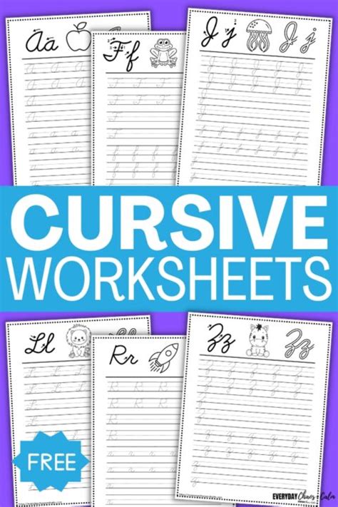 Free Printable Cursive Worksheets For Practicing Letters