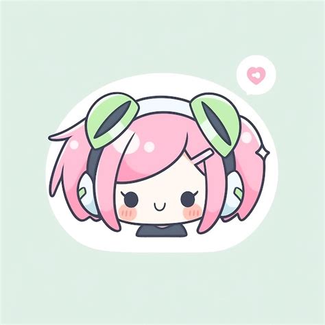 Premium AI Image | Kawaii Chibi Anime Girl Stickers Cute Simple and ...