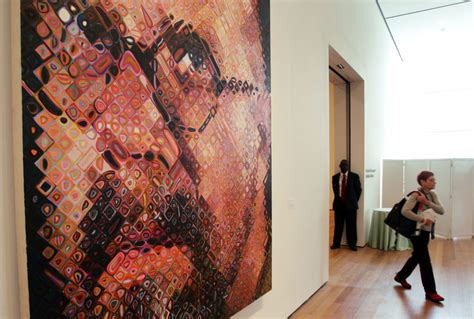 Chuck Close Paintings Bill Clinton