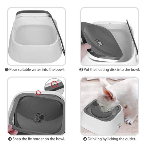 Dog Water Bowl No Spill Pet Water Bowl Anti-choking Anti-drips Cat Bowl ...