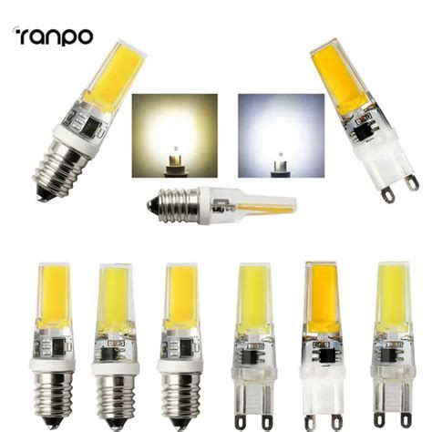 Pcs Lot Mini Led Lampada Dimmable V W W Dimmable G E Cob Led