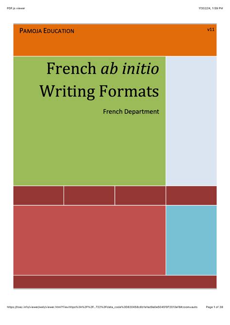 Pdfjs Viewer Format French Ab Initio Sl Studocu