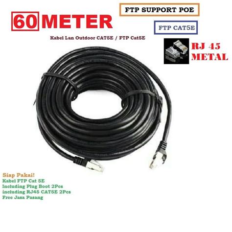 Jual Kabel LAN Outdoor STP FTP Cat5e 60M 60meter 60 Meter High Quality