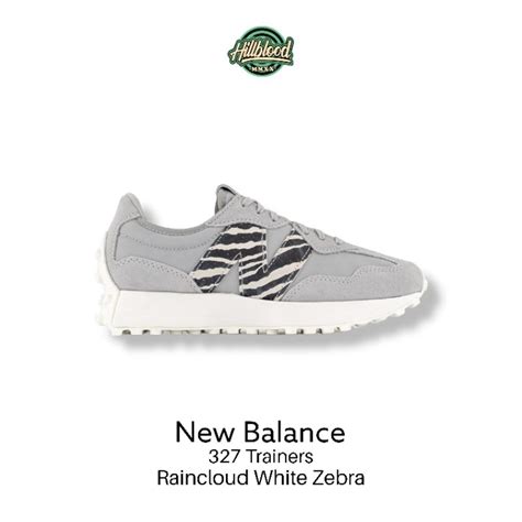 Jual New Balance 327 Trainers Raincloud White Zebra Shopee Indonesia