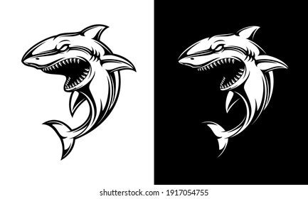 Isolated Angry Shark Vector Logo Shark Stock Vector (Royalty Free ...