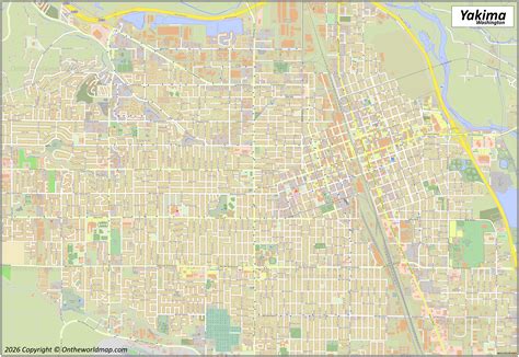 Large detailed map of Yakima - Ontheworldmap.com