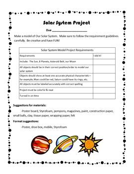 Space Instructional Packet Worksheets Quizzes Study Guides