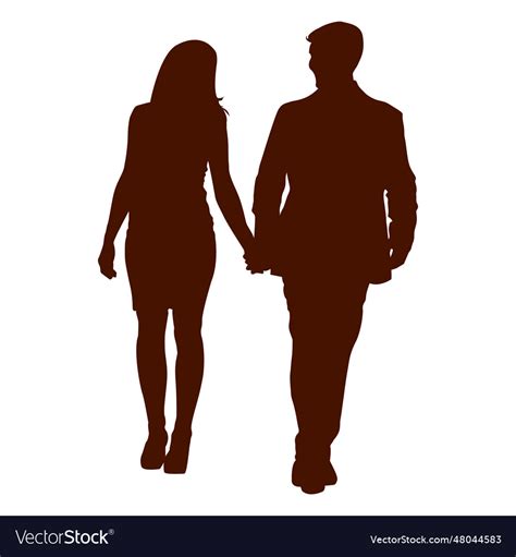 Couple hand holding Royalty Free Vector Image - VectorStock