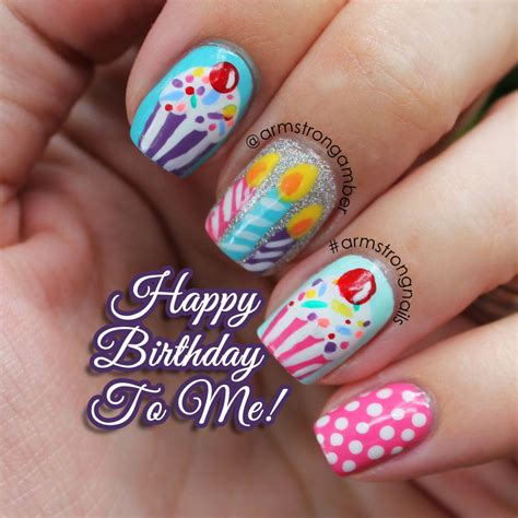 Birthday Cupcake Nail Art By Amber Armstrong Find Me On Instagram