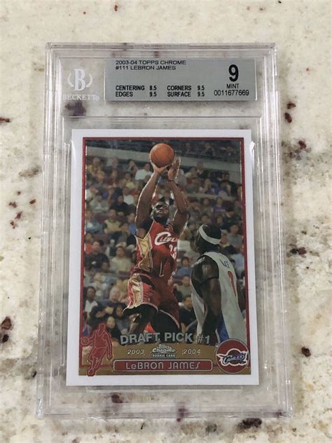 Topps Chrome Lebron James Rookie Rc Bgs X La