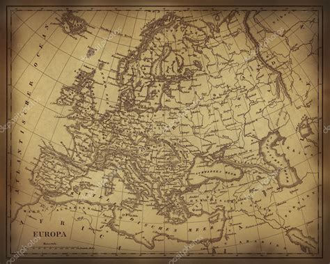 Ancient map of Europe Stock Photo by ©anterovium 9355211