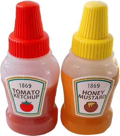 2 Pack Squeezy Sauce Bottles 25 Ml Mini Empty Squeeze Bottles Ketchup