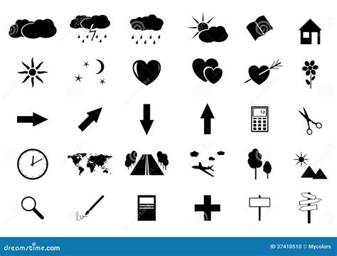 Set Of Small Icons - Vector Stock Photo - Image: 37410510