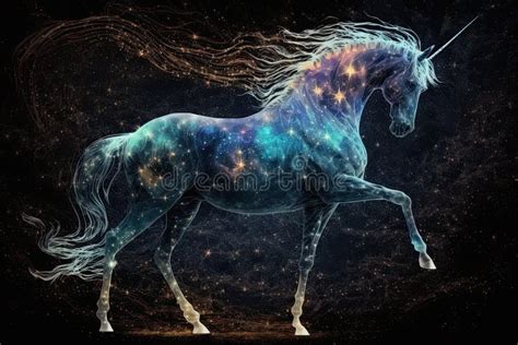 Generative Artificial Intelligence A Unicorn Figure In A Cloud Of