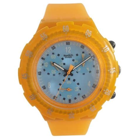 Swatch Wake Up 4 Jewels Chrono Watch Sbz104 Swiss Made Ebay