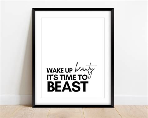 Beast Mode Wandkunst Inspirierendes Druckbares Dekor Gym Wandkunst