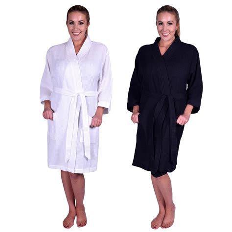 Womens Turkish Cotton Robe Luxurious 100 Waffle Weave Eco Friendly