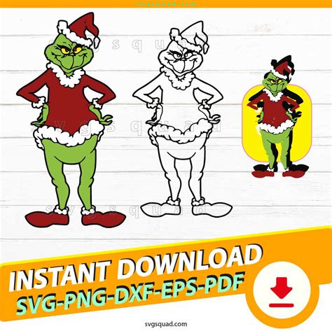 Grinch Outline Svg Png Cricut Stand Up Grinch Grinch